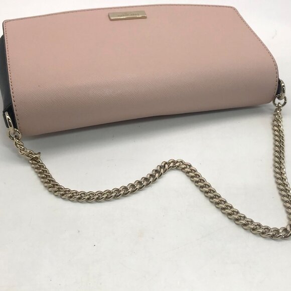 Kate Spade Laurel Way Black & Blush Pink Saffiano Leather Greer Shoulder Bag - Picture 10 of 11